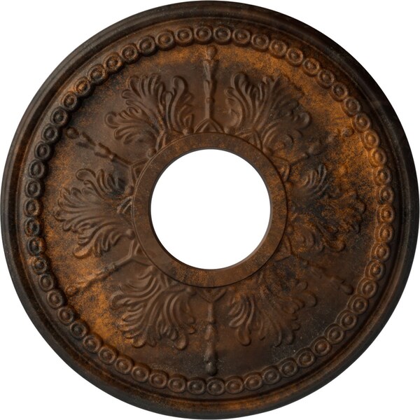 Ekena Millwork Tirana Ceiling Medallion (Fits Canopies up to 4 3/4"), 13 7/8"OD x 3 3/4"ID x 1 1/4"P, Rust CM13TIRUS - main